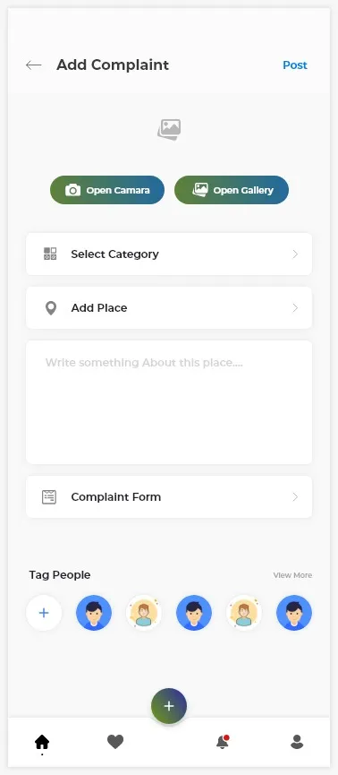 CleanSpace Add Complaint Screen