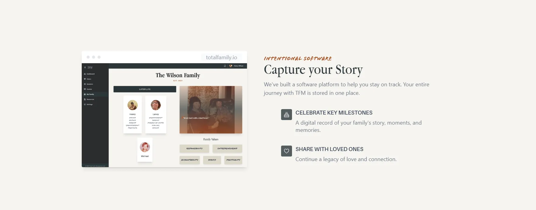 Relate dashboard page