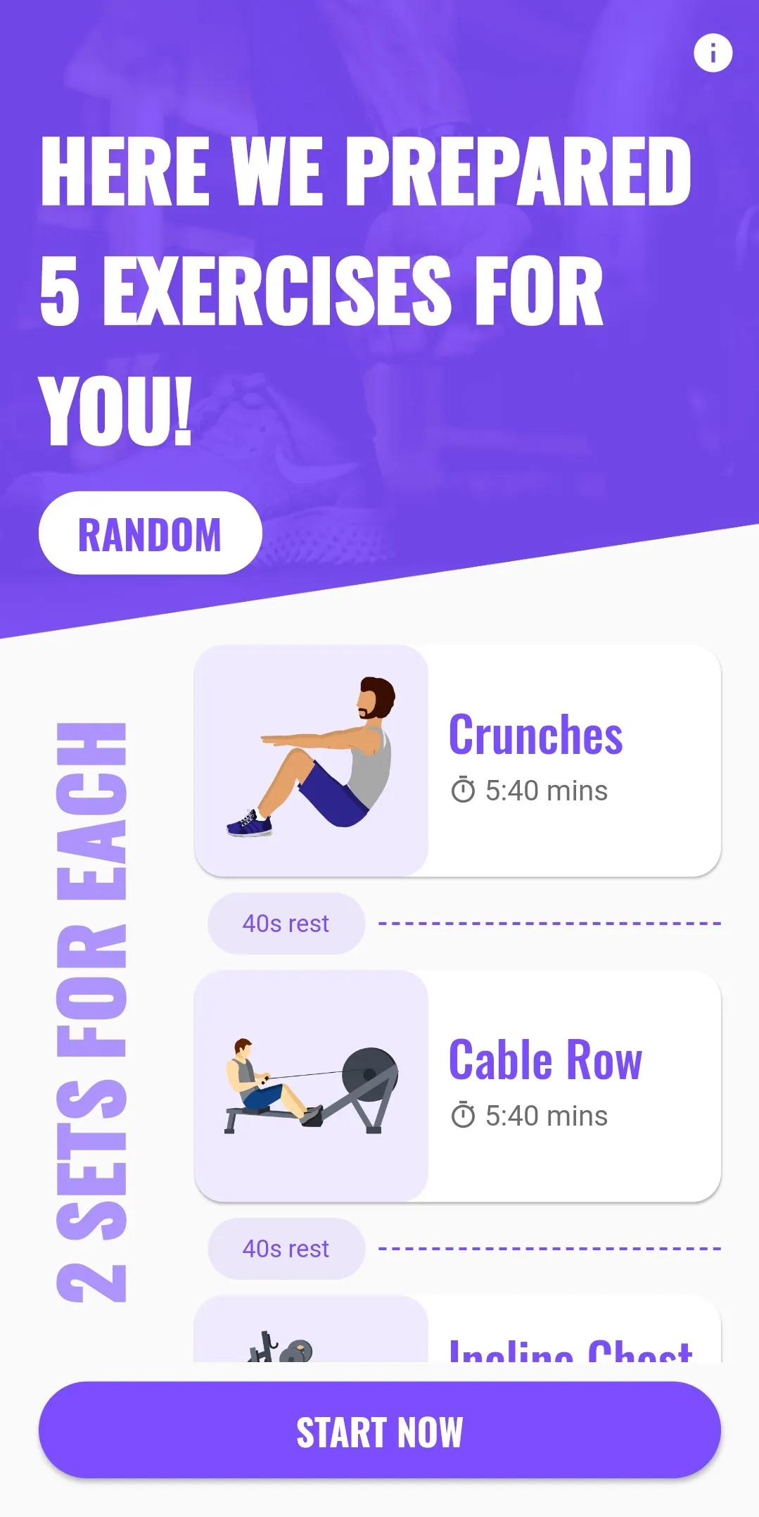 Home Workout App Random Mode