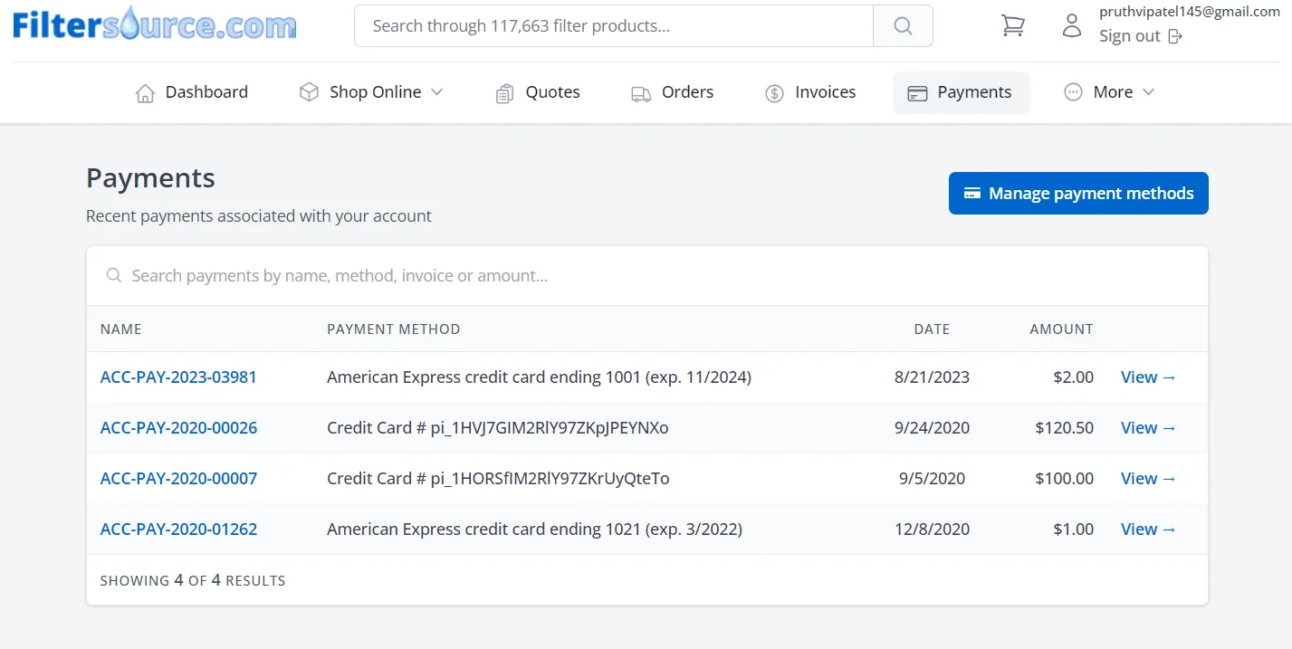 Filtersource Payments